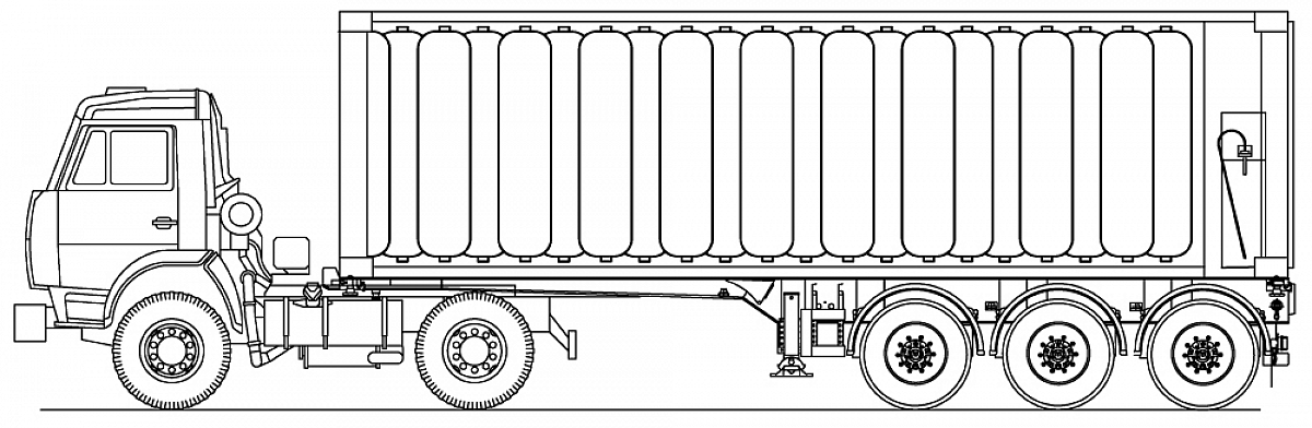 Mobile automotive gas refueling truck GSC 7000