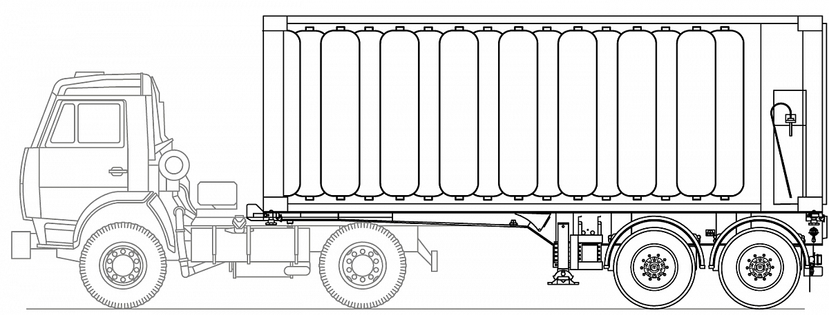 Mobile automotive gas refueling truck GSC 5000