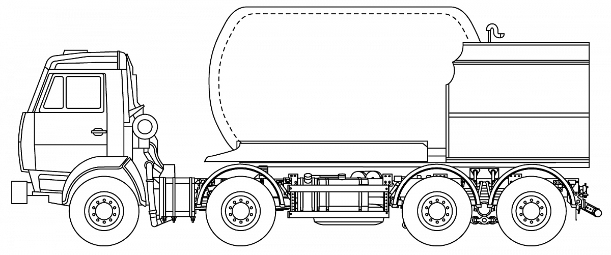 Cryogenic mobile automotive gas refueling truck GSC-20Sh